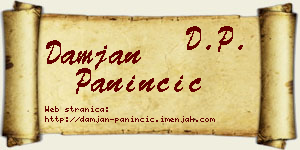 Damjan Paninčić vizit kartica